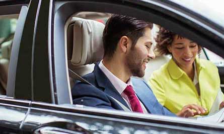 Man and woman in car