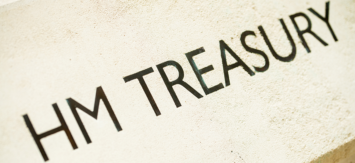 Image of the HM Treasury sign