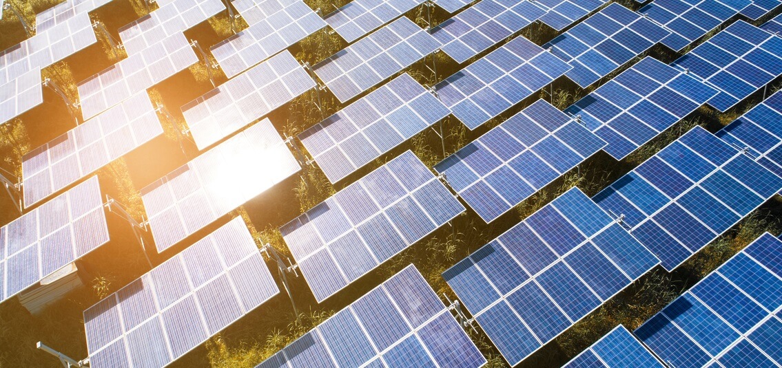 Solar panels on a roof