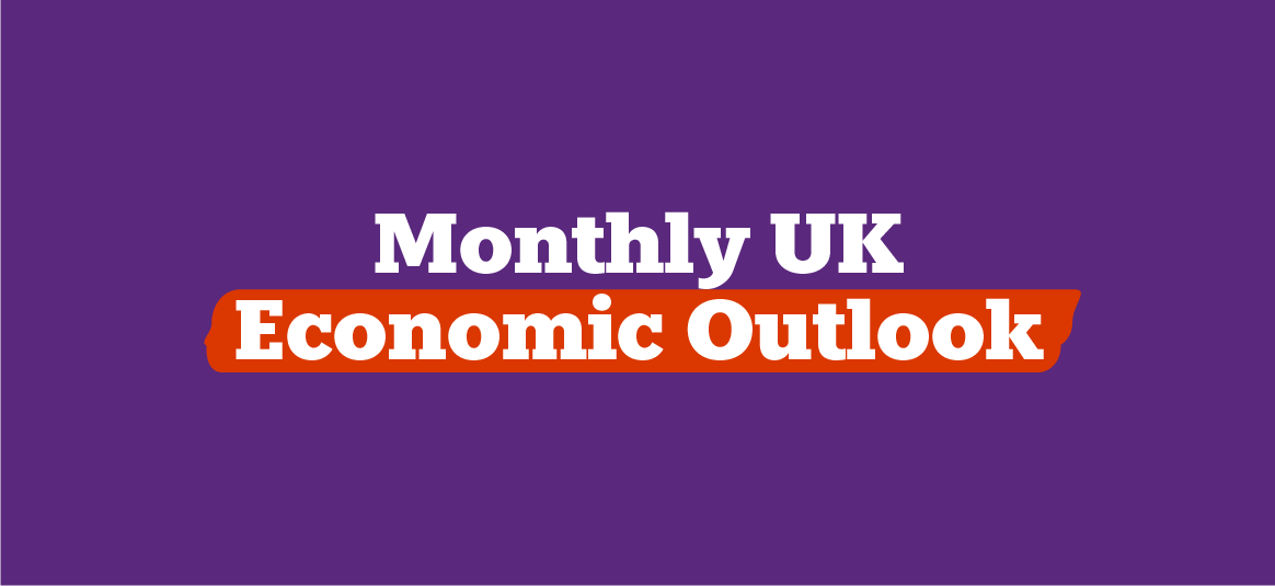 banner reading monthly UK economic outlook